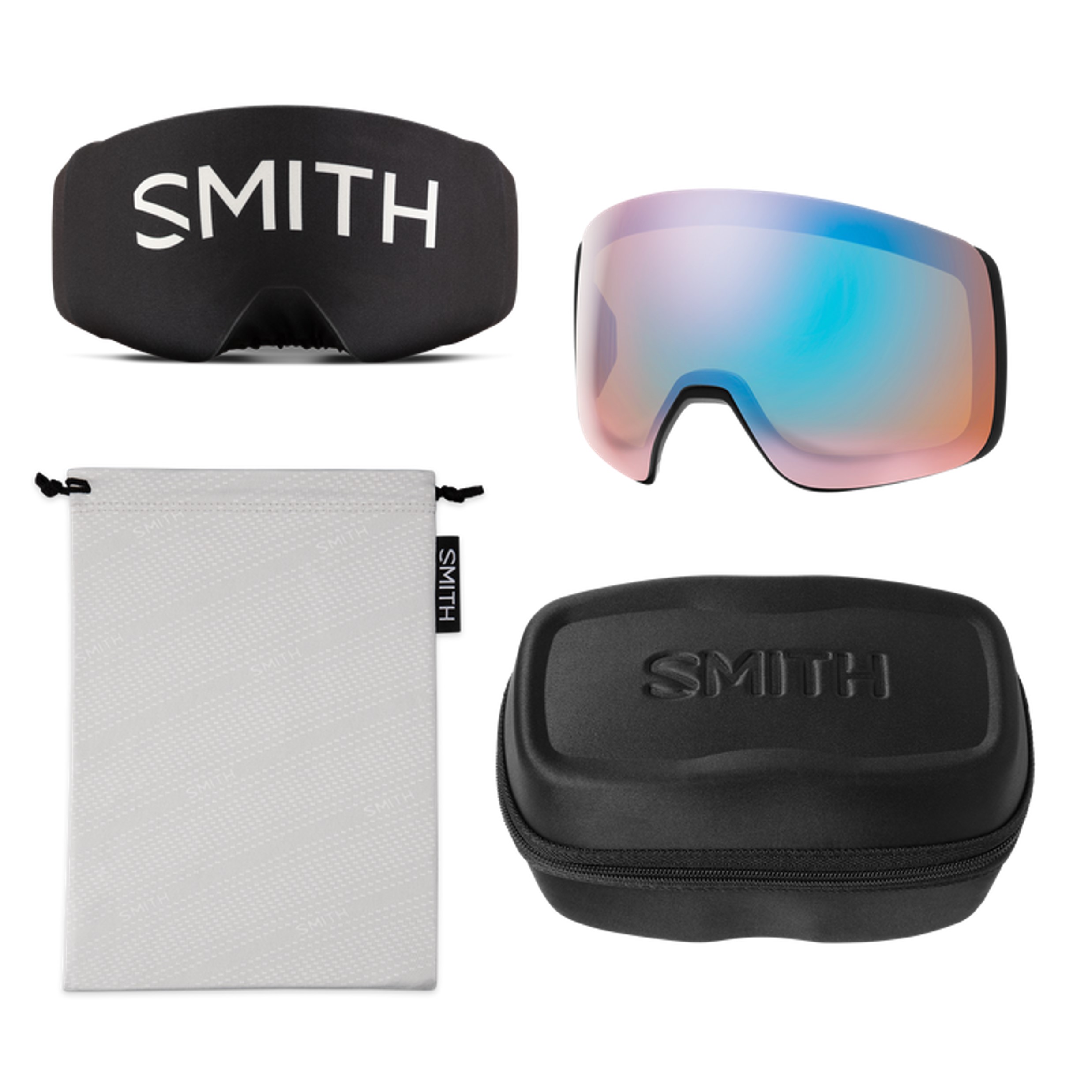  Smith 4D MAG XL Black Chromapop Sun Red Mirror 