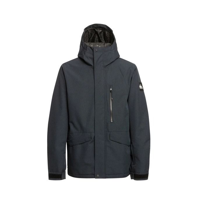 quiksilver mission solid jacket true black