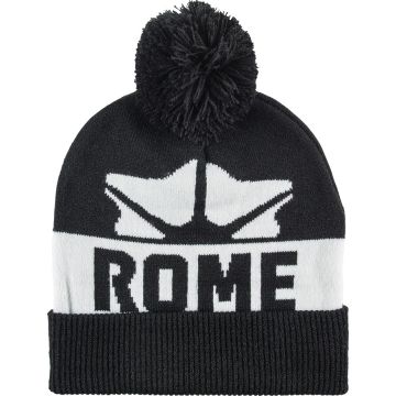 Rome jacquard Beanie zwart