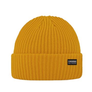 Poederbaas Royal Rib Beanie geel
