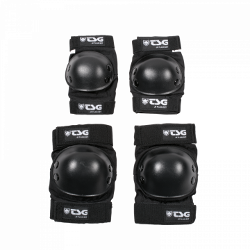 TSG Junior Plain Set skateboard beschermers zwart
