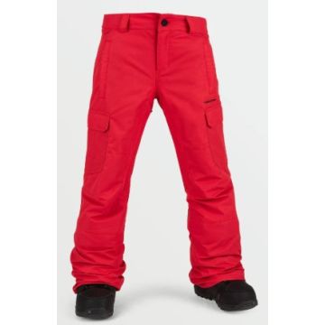 Volcom cargo ins kids pants red