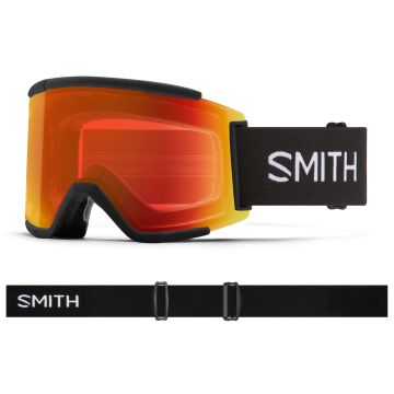 Smith Squad XL black - chromapop everyday red mirror