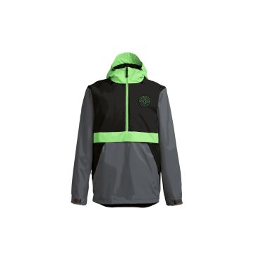 Airblaster Trenchover anorak jacket black hot green